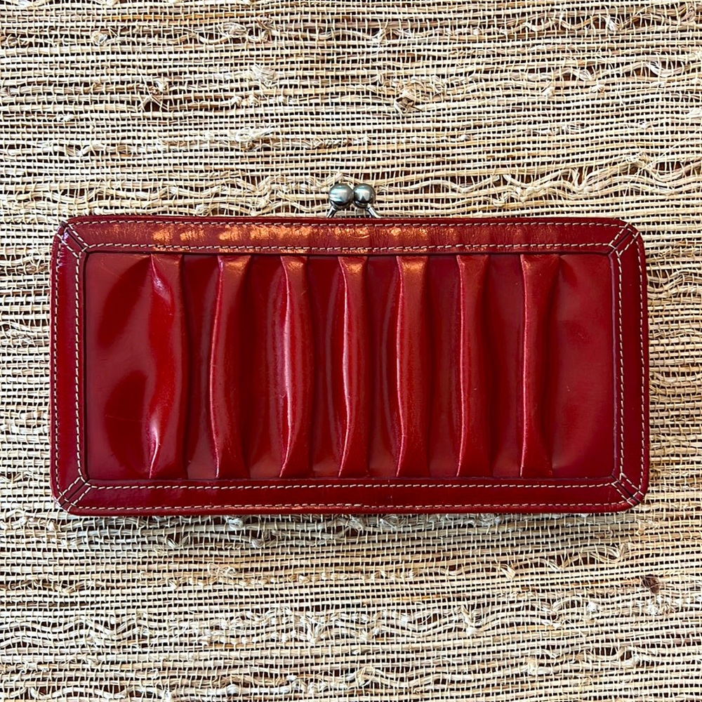 Fossil Red Leather Clutch